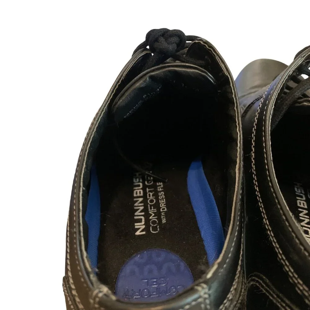 Nunnbush Men's Oxford Shoes Lace-up Westwood‎ Black Contrast Stitching Sz 10M
